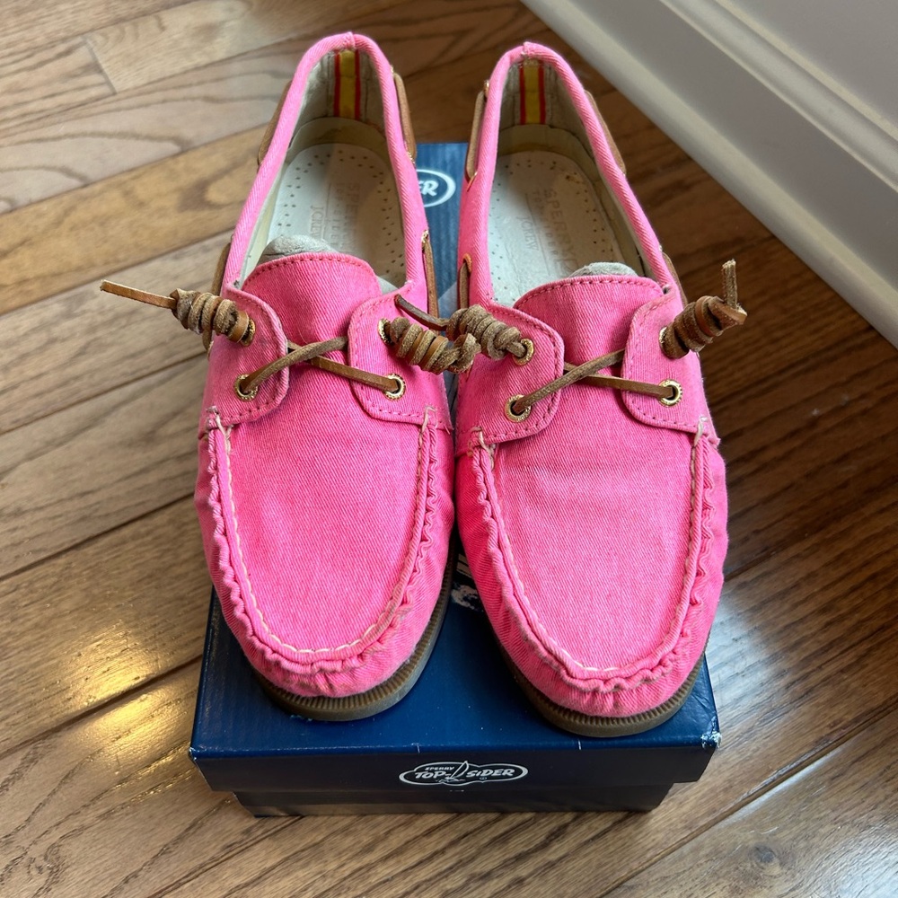 Sperry Top-Sider For J Crew In Washed Twill 8.5 - image 1